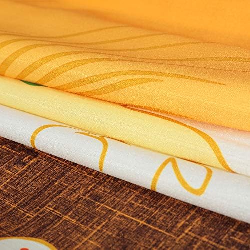 Yellow Noren Door Curtain with Rabbit Design 33x59 Inch