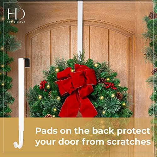 Haute Decor Adjustable Wreath Hanger - 2 Pack White