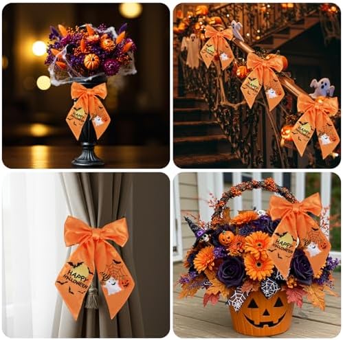 TONIFUL Halloween Wreath Sash for Front Door
