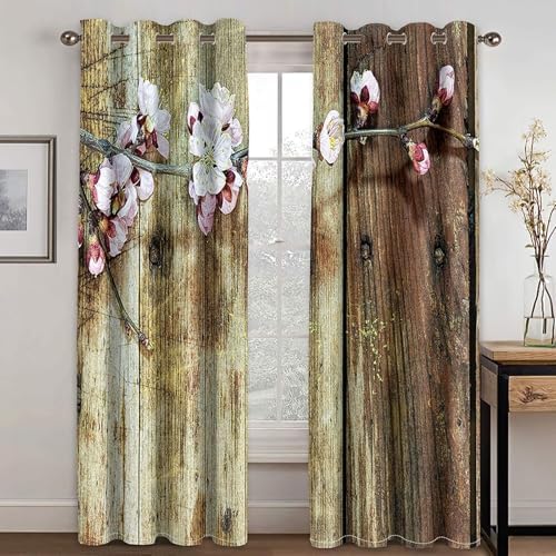 Grommet Blackout Curtains 2 Panel Set for Balcony and Living Room