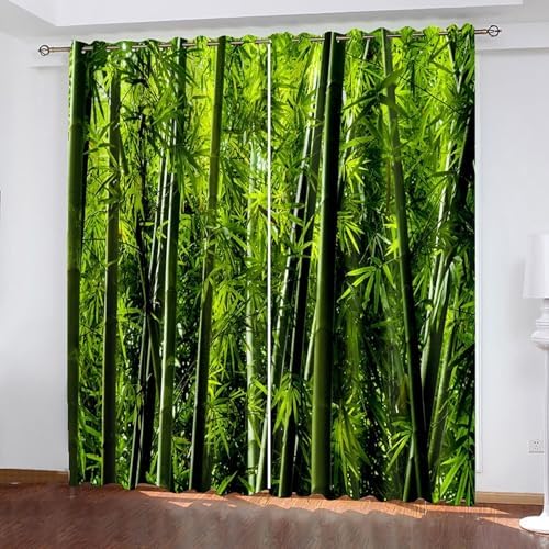 Homxi Balcony Curtains Set of 2 Trees and Leaves Pattern
