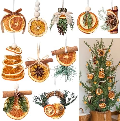 Amyhill 10 Pcs Dried Orange Slice Christmas Ornaments