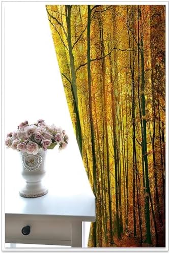 Blackout Curtains for Dining Room 2 Pack Yellow Black with Eyelet