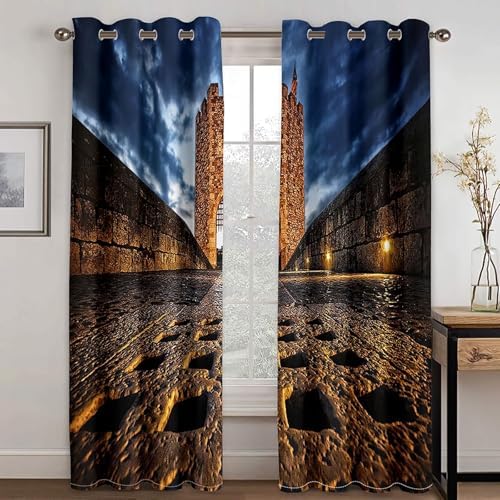 Homxi 2 Piece Blackout Curtains for Bedroom with Grommets