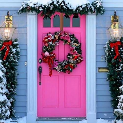 Adjustable Wreath Hanger for Front Door Brushed Bronze