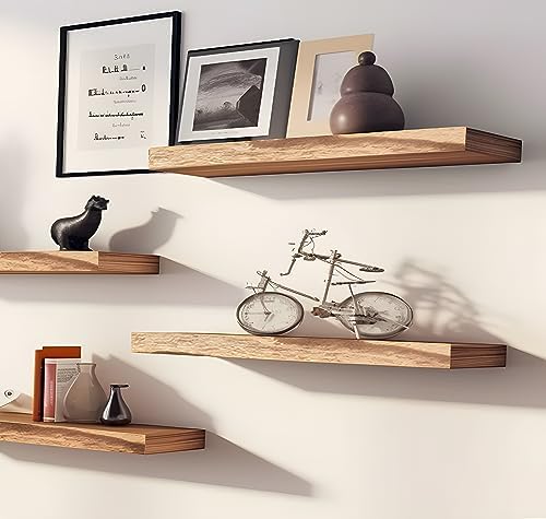 Wood Floating Shelves Set of 4 16 Inch