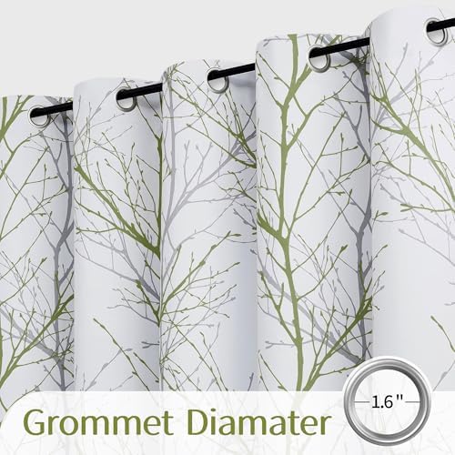 FMFUNCTEX Blackout Sliding Door Curtains 100 Inch Wide