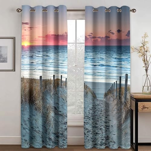 Homxi Kitchen Curtains Set of 2 with Grommet Design
