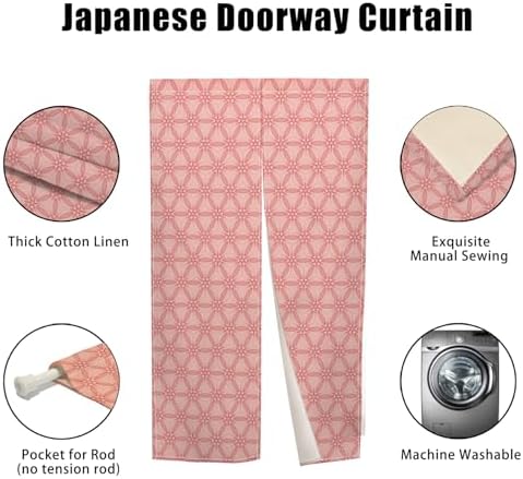 Blooming Flowers Door Tapestry Japanese Noren Curtain 34x60