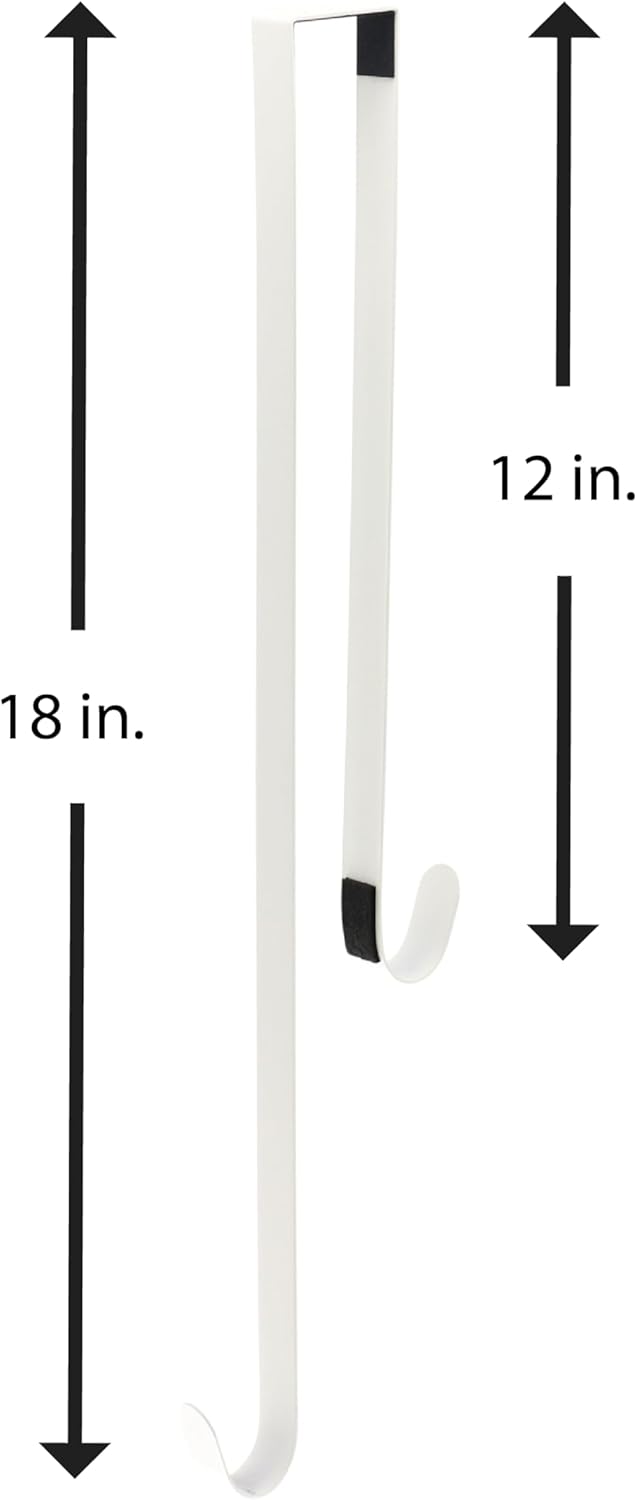Haute Decor Dual-Sided Wreath Hanger Matte White