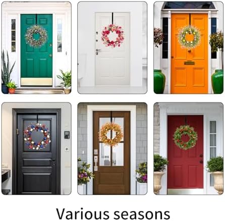Adjustable Wreath Hanger for Front Door Black 1