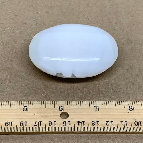 110g Natural Selenite Palm-Stone Crystal Pillow Shape
