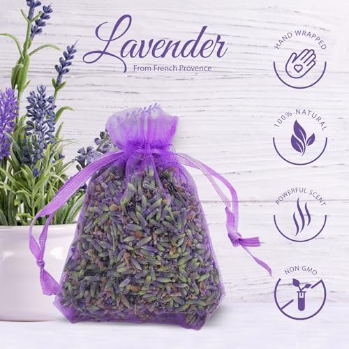 2024 Harvest Lavender Sachets - 12 Organic Dried Provence Lavender