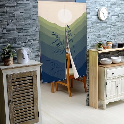 Leowefowa Japanese Noren Door Curtain Boho Style