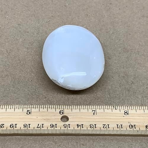 110g Natural Selenite Palm-Stone Crystal Pillow Shape