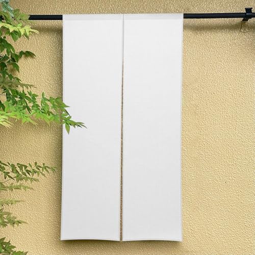 Japanese Noren Door Curtain White 34x60 Inch