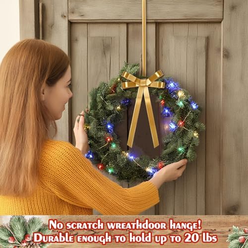 2 Pack Gold Metal Bow Wreath Hangers