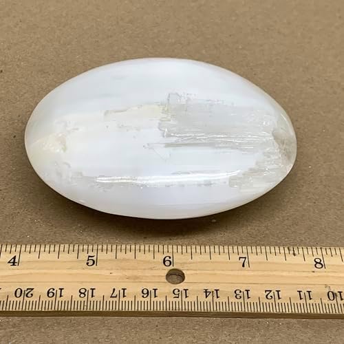 WatanGems Large Selenite Palm-Stone Crystal 067 lbs