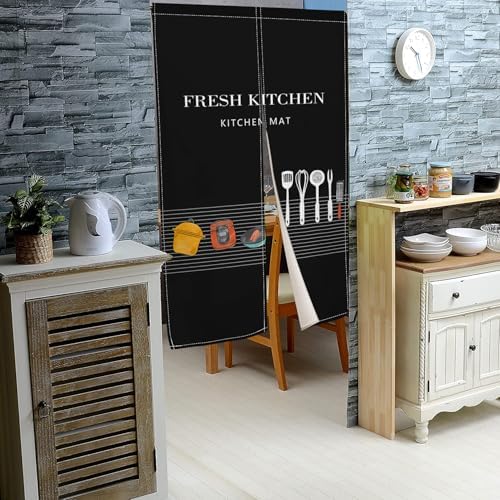 Leowefowa Japanese Doorway Curtain Noren Kitchen Privacy Panel