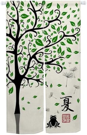 Leowefowa Japanese Noren Door Curtain 335x709