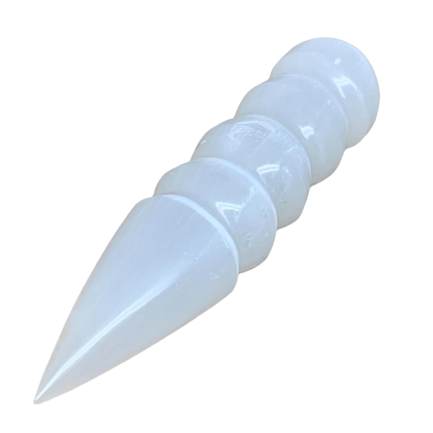 Large Selenite Crystal Spiral Wand Point 092 lbs