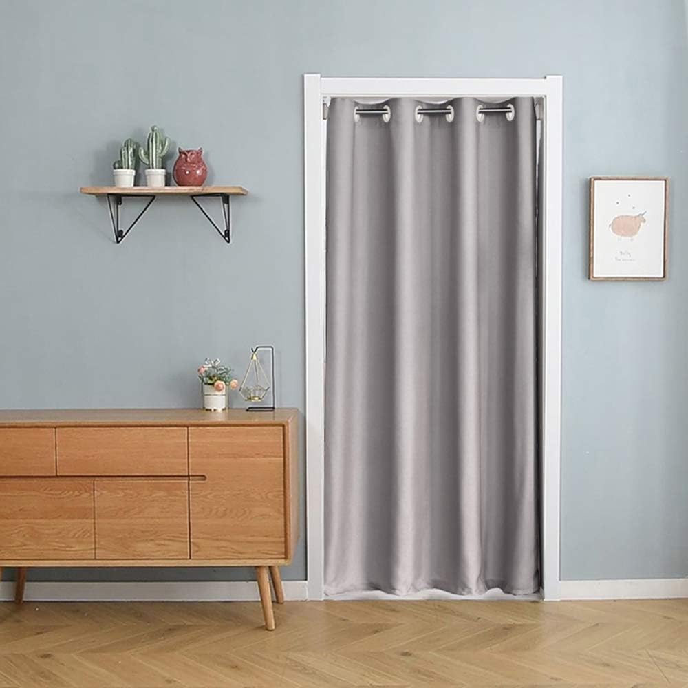 Pureaqu Grommet Grey Doorway Curtain Panel 79 Inches Long