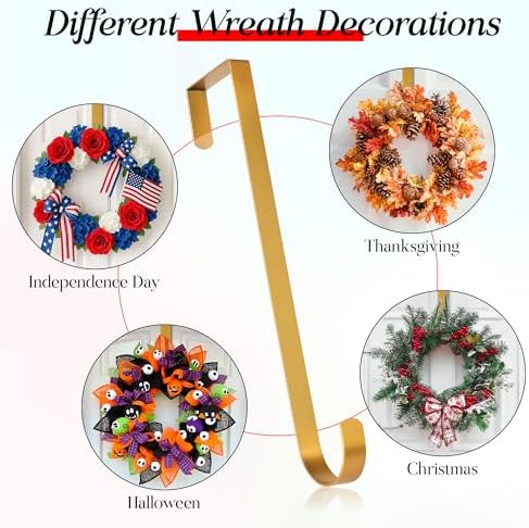 Sturdy Metal Wreath Hangers for Front Door