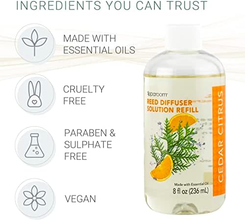 SpaRoom Reed Diffuser Oil Refill Cedar Citrus 8oz