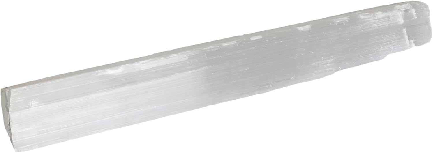 REAL GEMS Natural Selenite Rod 344 Grams Healing Crystal