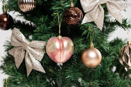 2pcs Blown Glass Peach Christmas Ornaments