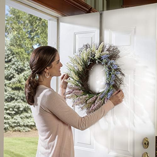 Haute Decor Adjustable Wreath Hanger 2 Pack - Brushed Nickel