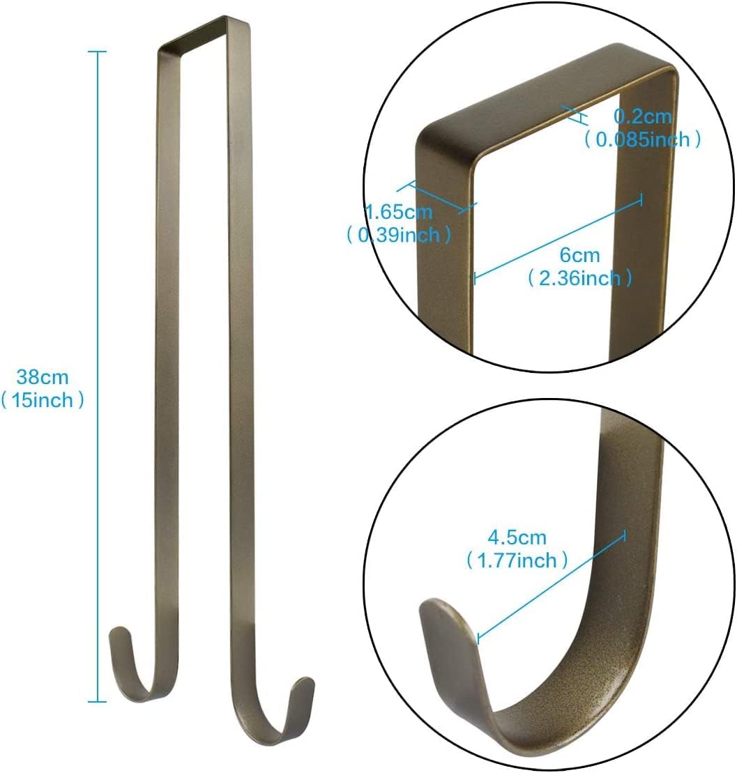 15 Inch Steel Wreath Hanger for Front Door