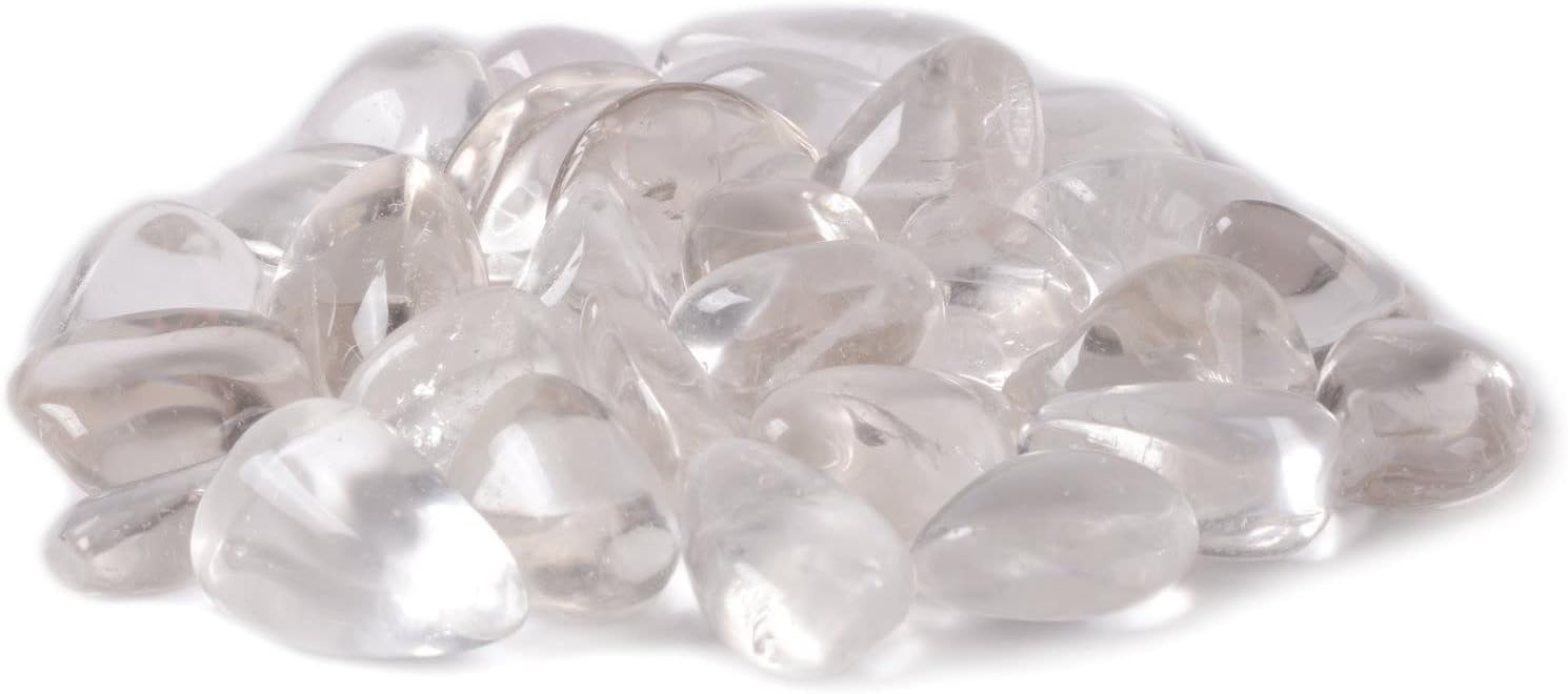 Justinstones 12LB White Clear Quartz Tumbled Stones Collection