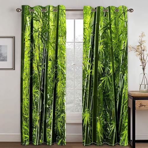 Homxi Balcony Curtains Set of 2 Trees and Leaves Pattern