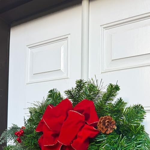 Haute Decor Adjustable Wreath Hanger - Matte White 30 lbs Capacity
