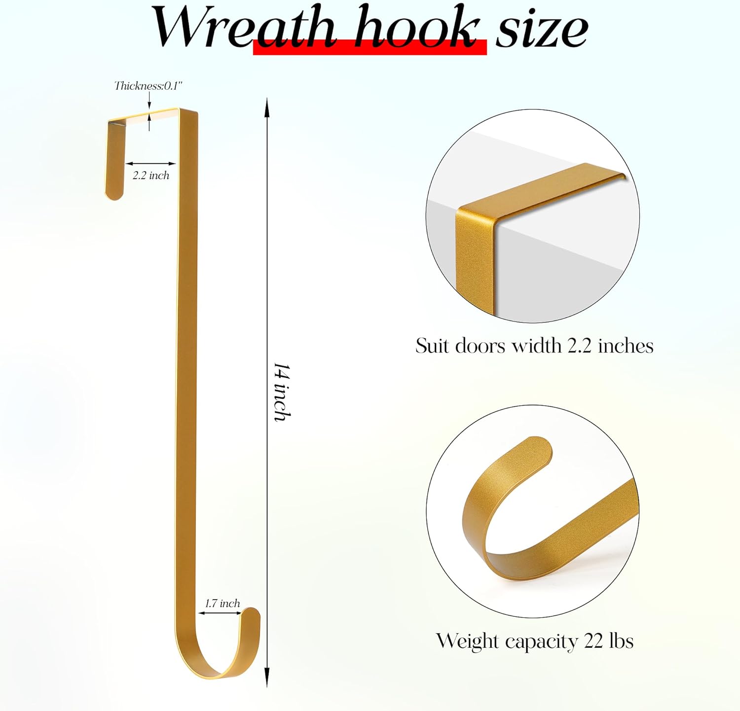 Sturdy Metal Wreath Hangers for Front Door