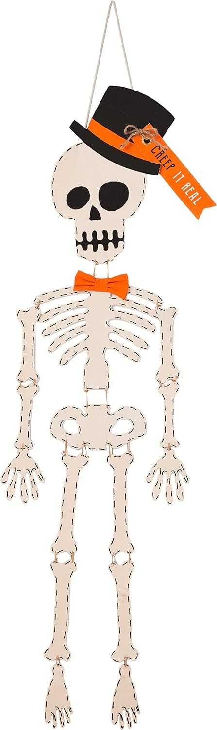 Mud Pie Skeleton Halloween Door Hanger 65 Inches
