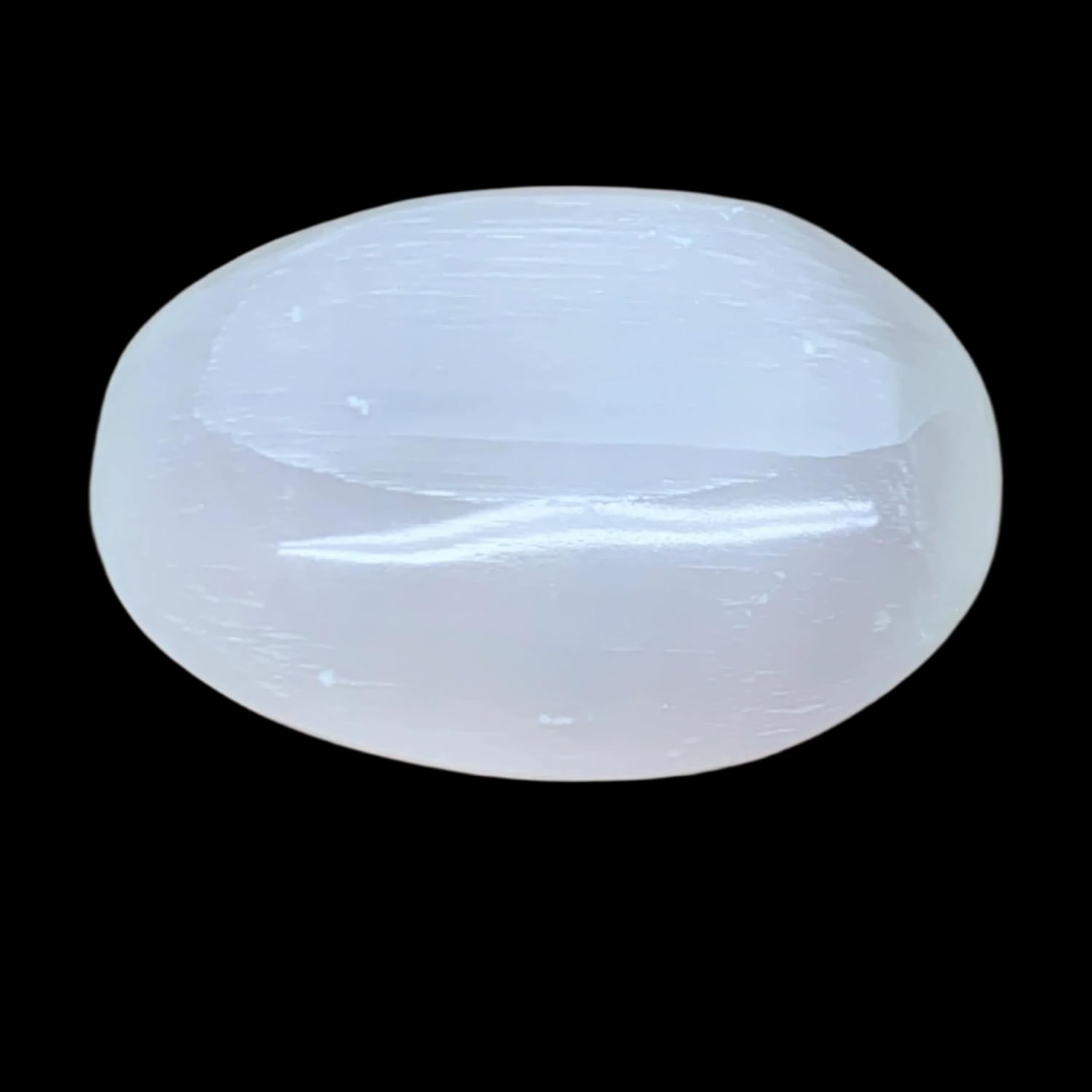 WatanGems 110g Natural Selenite Palm-Stone Crystal Pillow Shape Collectible