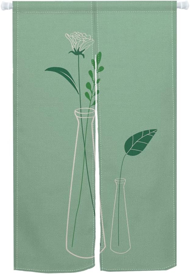 Leowefowa Japanese Doorway Curtain Noren Panel 335 x 709