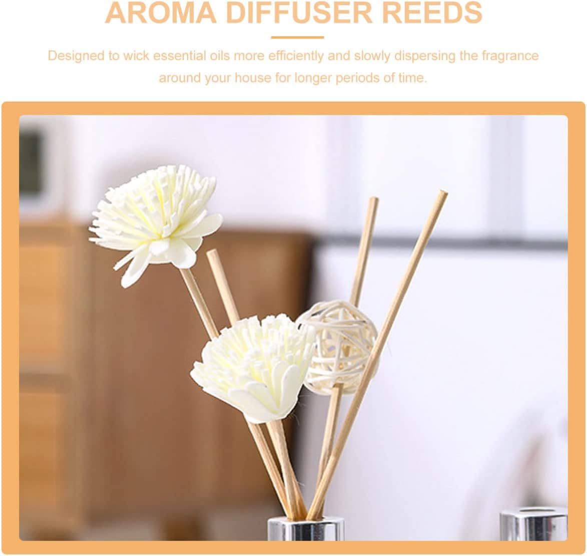 5pcs Chrysanthemum Scented Rattan Diffuser Sticks for Home Fragrance