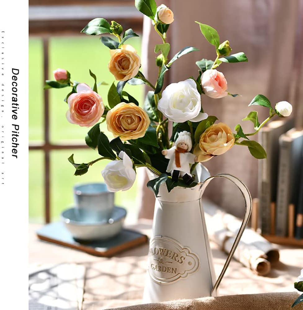 Rustic Shabby Chic Metal Vase for Home Decor