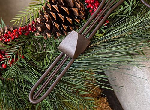 Front Door Wreath Hanger - Ivy Design Brown