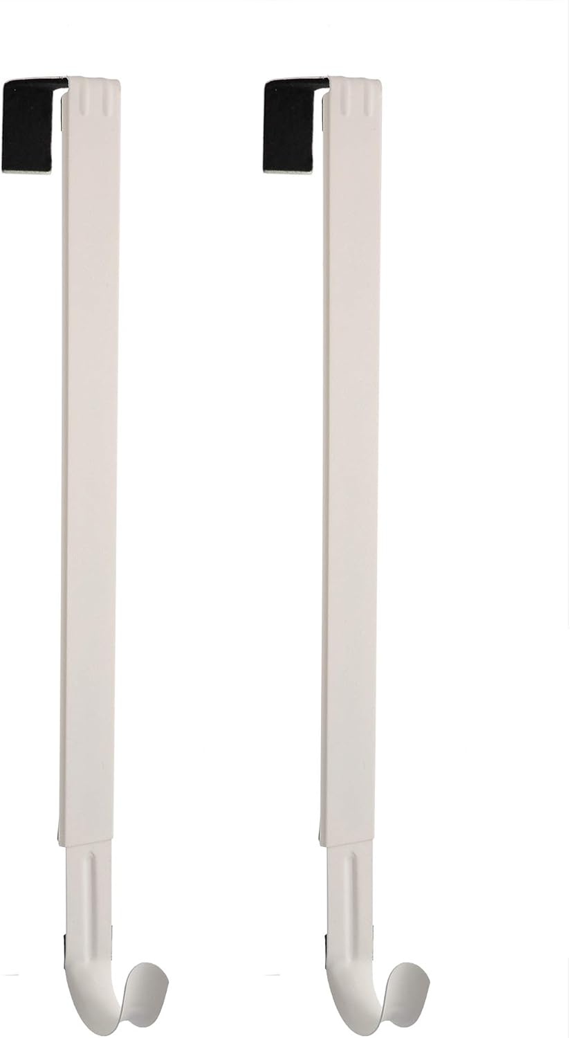 Haute Decor Adjustable Wreath Hanger - 2 Pack White
