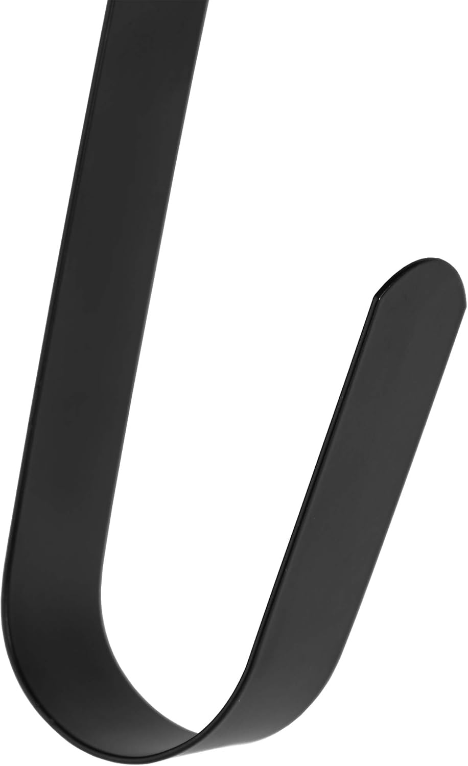 RND Thin Metal Over Door Wreath Hanger Hook - Black 15 Inch