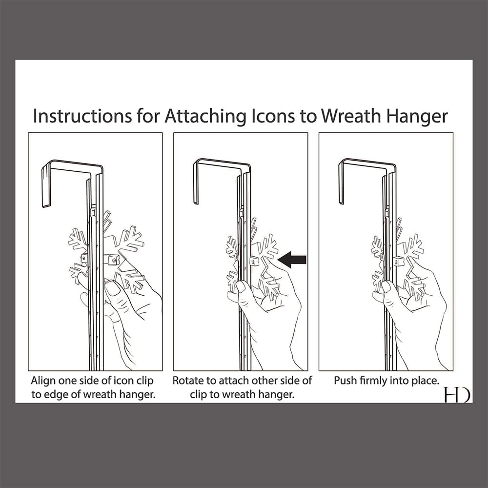 Haute Decor Adjustable Wreath Hanger with Seasonal Icons