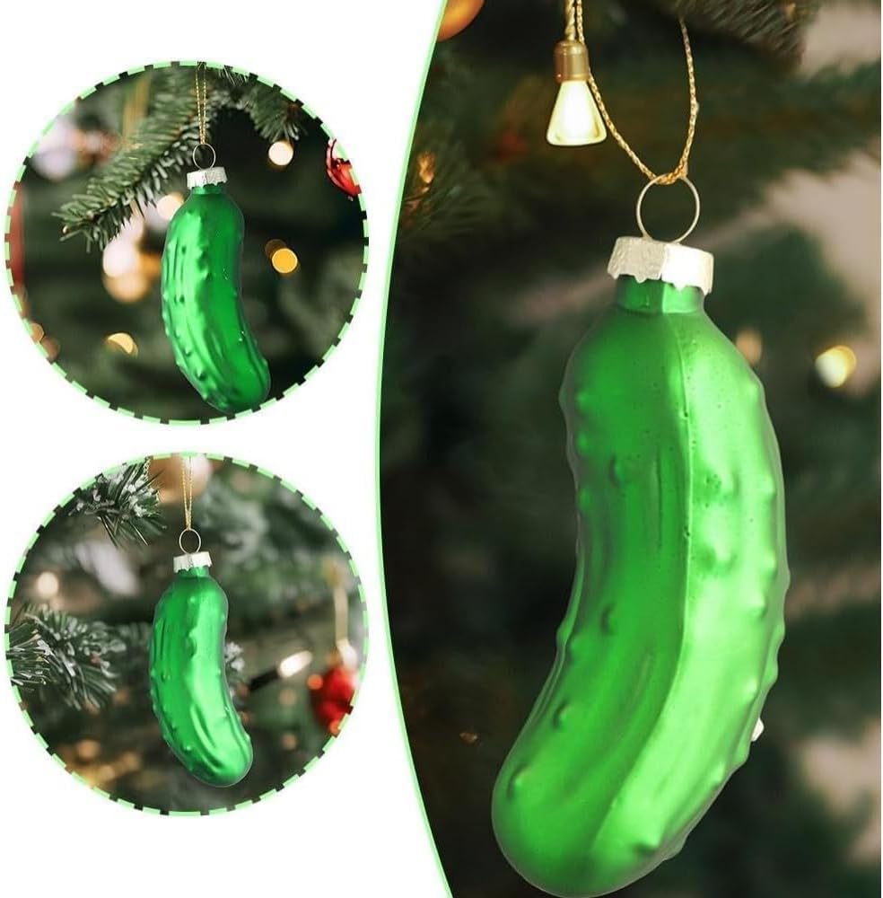 Green Christmas Tree Ornaments with Lanyard