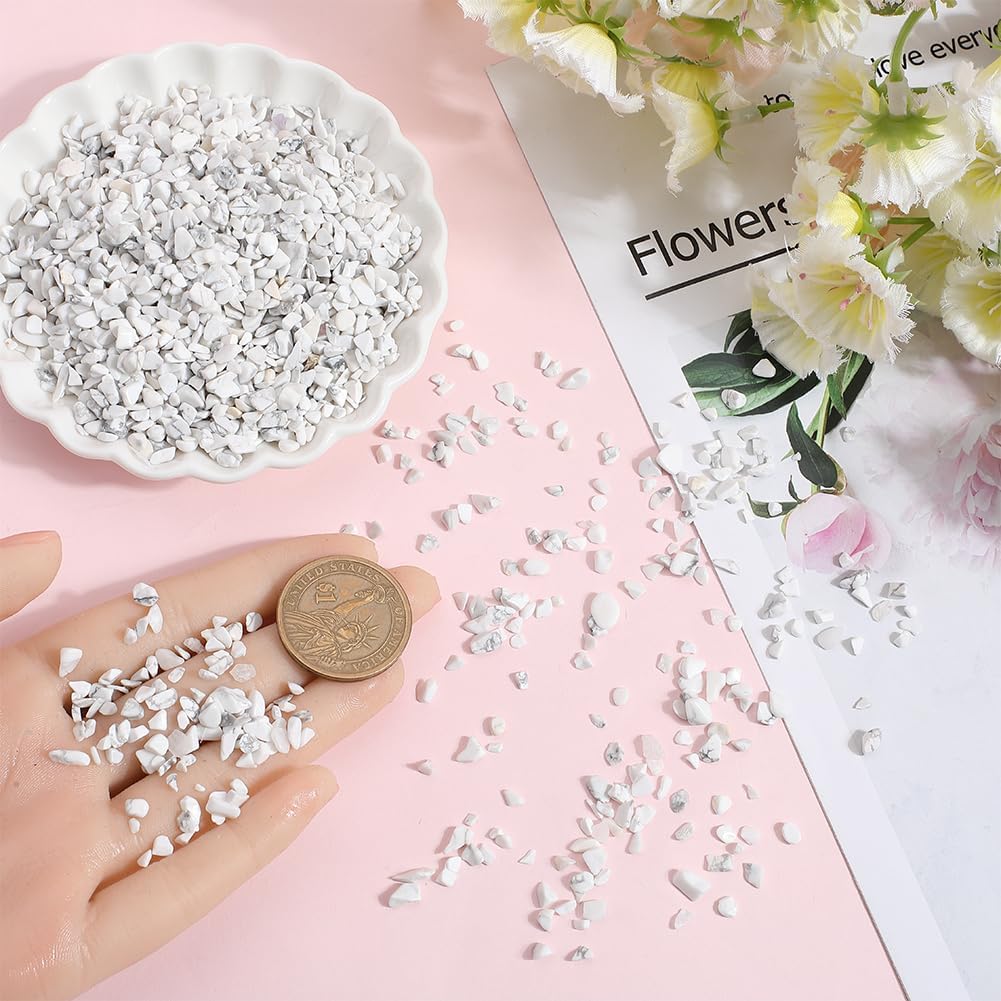 500g Howlite Crystal Chips for Jewelry and Decor