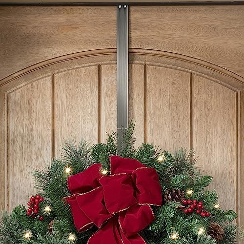 Haute Decor Adjustable Wreath Hanger 2 Pack - Brushed Nickel