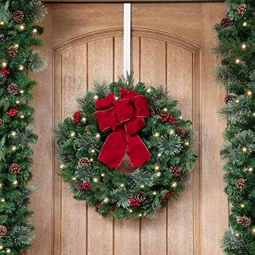 Haute Decor Adjustable Wreath Hanger - 2 Pack White