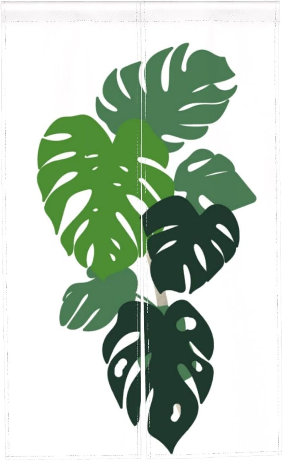 Monstera Door Curtain for Home Decor